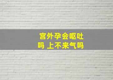 宫外孕会呕吐吗 上不来气吗